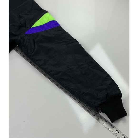Vtg Arctic Wear Arctic Cat Sno Pro Snowmobile Jacket Mens Large Tall Black Purpl - Picture 9 of 9